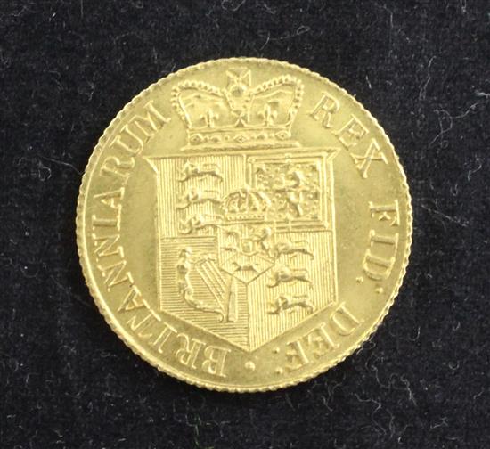 A George III gold half sovereign, 1817,